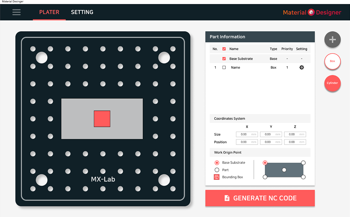InssTek provides easy and simple 3 Axis software, Material Designer that can be used without knowing how to use industrial CAM software for Material researchers.
