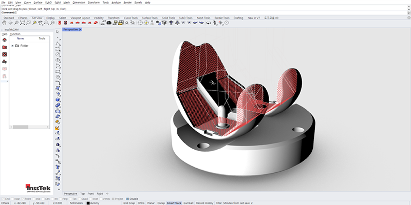 InssTek's AM-CAM software provides simple porous coating functions.